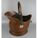 Early copper coal scuttle