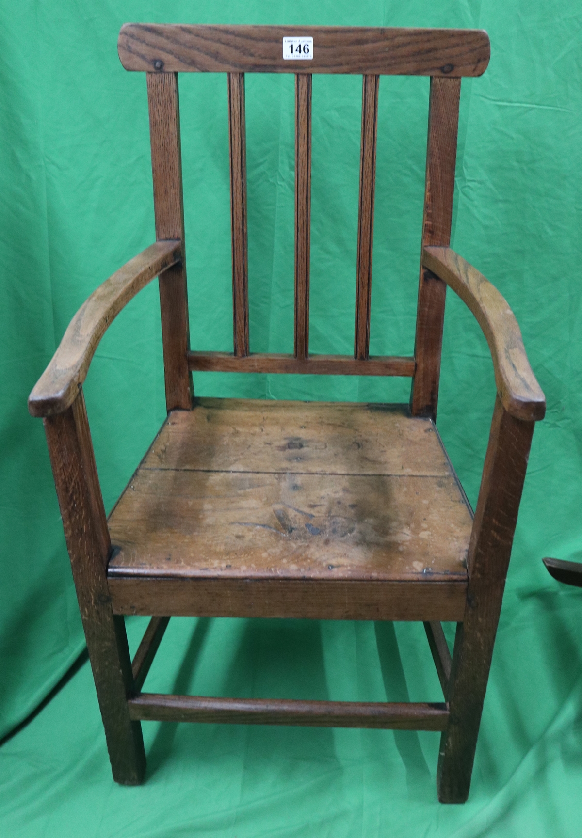 Antique oak armchair