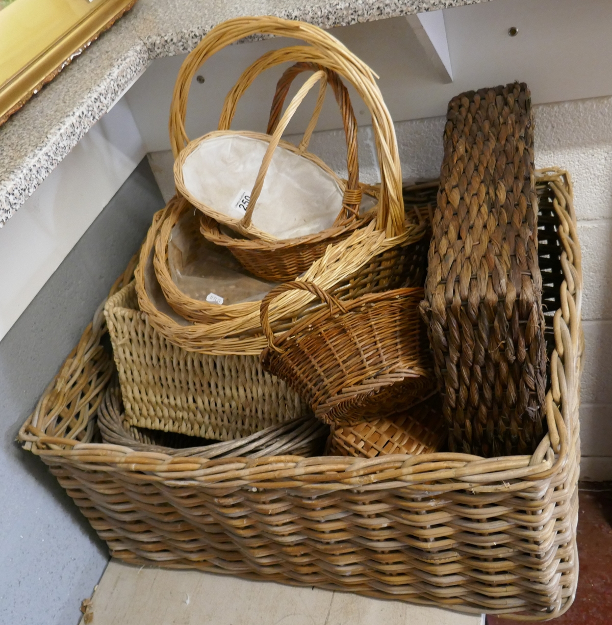 Collection of wicker baskets