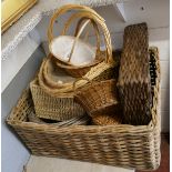 Collection of wicker baskets