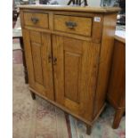 Edwardian oak stationary cupboard - Approx. W:89cm D:32cm H:112cm