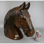Fine carved horse bust - Approx. H:45cm