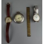 Collection of watches to include silver Rolex pocket watch A/F