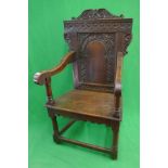 Fine 17thC oak Wainscot chair