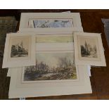 Collection of mostly nautical themed prints - unframed