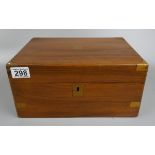 Victorian mahogany writing box and contents