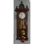 Victorian twin weight wall clock