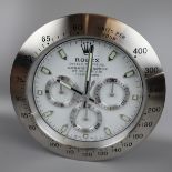 Reproduction Rolex advertising clock with sweeping second hand