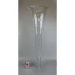 Tall glass vase - Approx. H:81cm