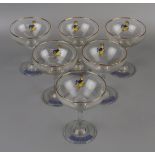 6 Babycham glasses