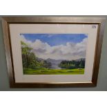 Pastel rural scene signed J E Ward - Approx. IS 52cm x 34cm