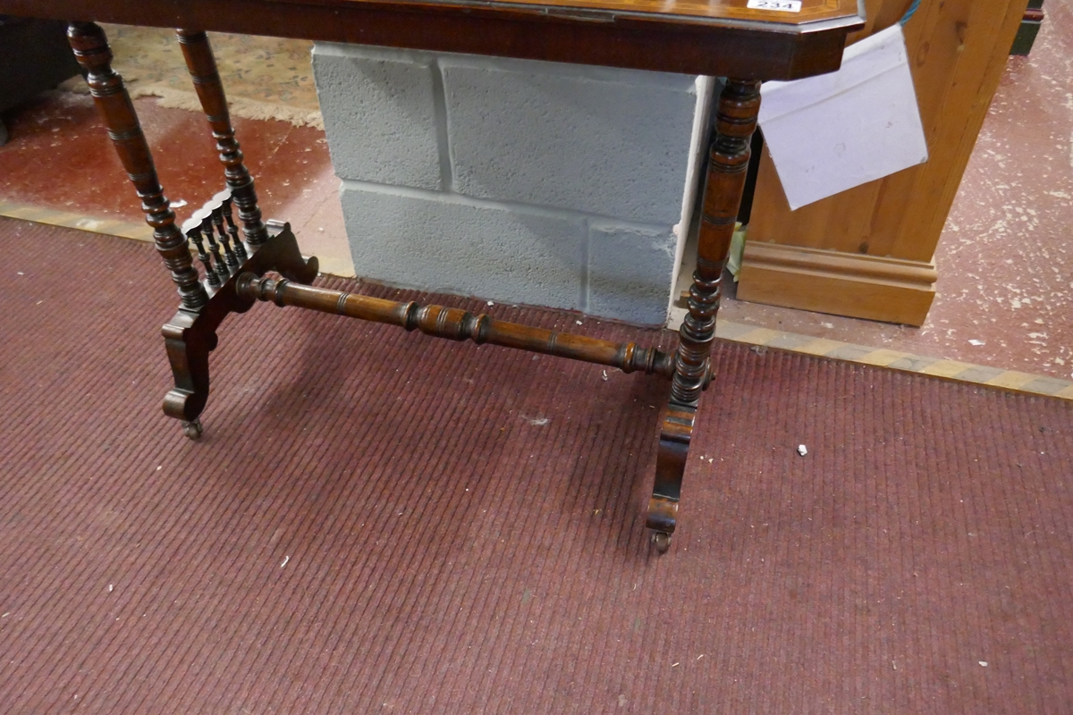 Victorian inlaid centre table - Approx. L:89cm W:43cm H:68cm - Image 5 of 6