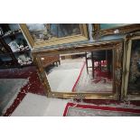 Large bevelled glass mirror in ornate gilt frame - Approx. 111cm x 80cm