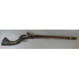 Restored antique flint-lock camel rifle