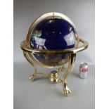 Large semiprecious stone globe - Approx. H: 50cm