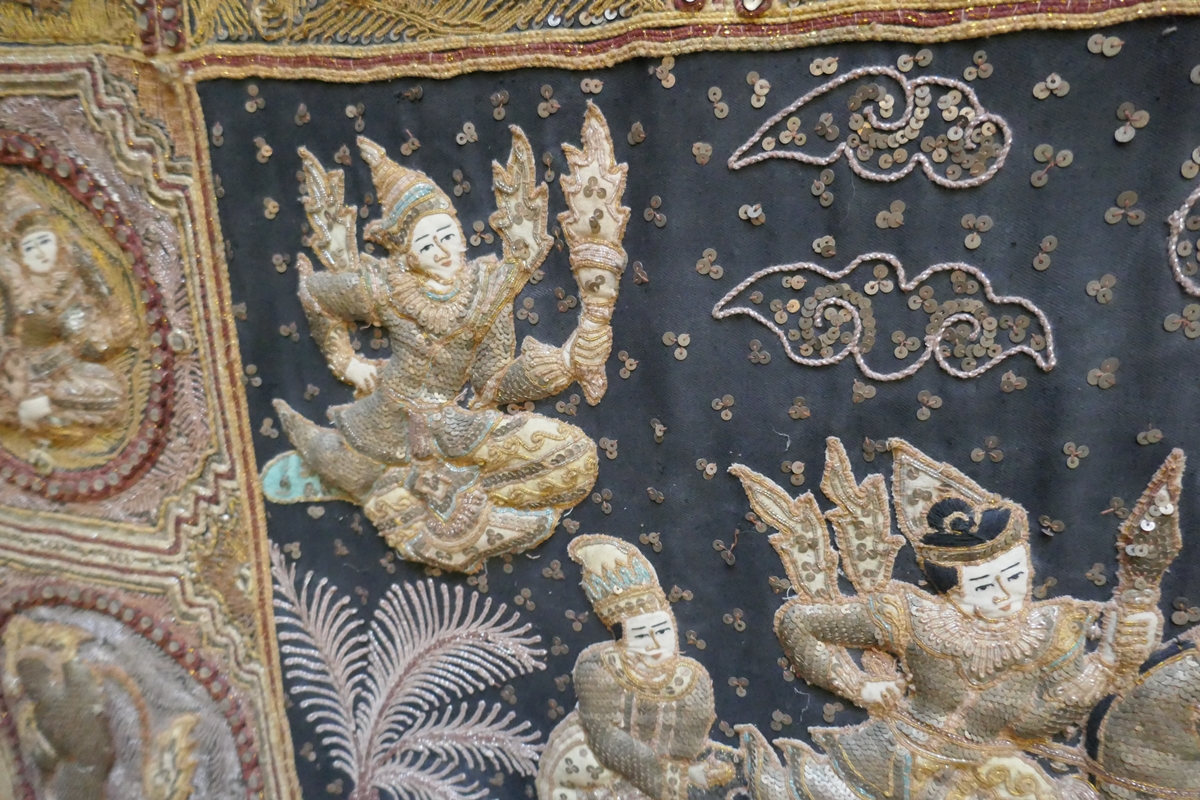 Large Burmese tapestry - Approx. 174cm x 130cm - Image 7 of 7