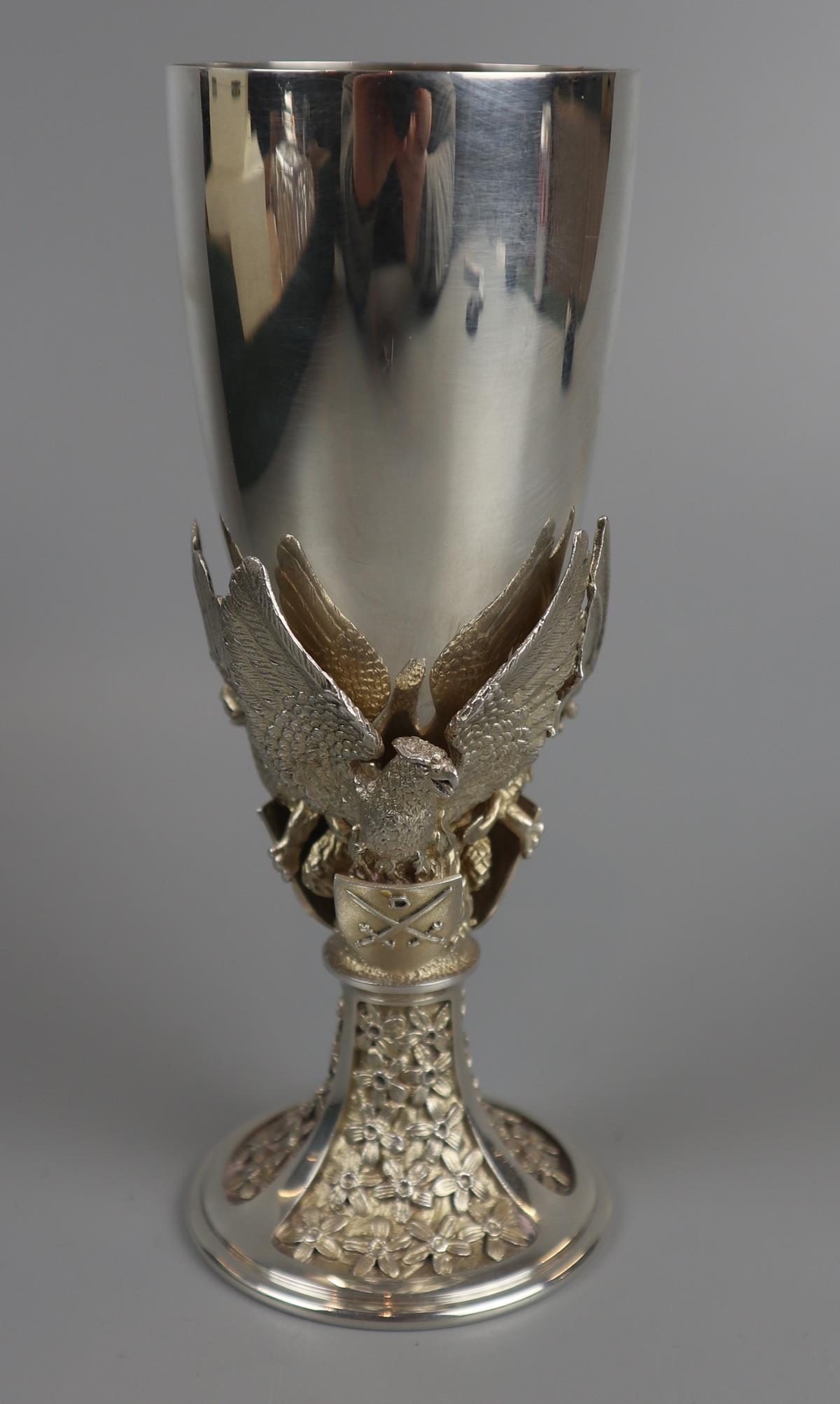 Solid silver L/E wedding goblet celebrating Prince of Wales and Lady Diana 29th July 1981 - Approx