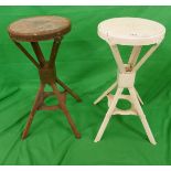 Pair of early 20thC industrial stools