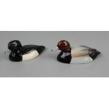 Pair of Beswick tufted ducks, both approved by Peter Scott