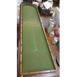 Antique fold out bagatelle table game - Approx. open L: 213cm