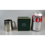 Small hallmarked silver tankard with box - Approx 59g