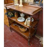 Mahogany 3 tier buffet stand - Approx. W: 97cm D: 49cm H: 108cm