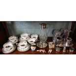 Collectables to include silver-plate and hunting theme part tea service