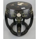 Black lacquer fishbowl stand