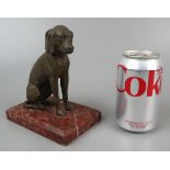 Spelter dog figure - Approx. H: 15cm