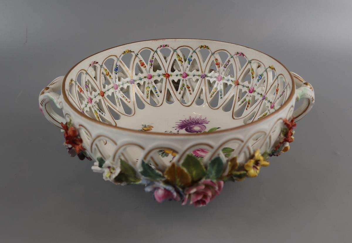 Dresden bowl adorned with flowers