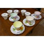 Collection of tea cups and saucers