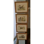 Set of four horse racing prints