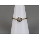 Gold diamond set ring - Approx size N
