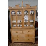 Antique pine dresser - Approx. W: 130cm D: 47cm H: 220cm