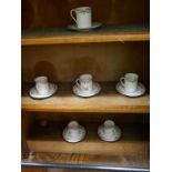 Set of six Royal Doulton coffee cans and saucers 'Repton'