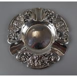 Art Nouveau hallmarked silver ashtray - Approx 36g