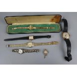 Collection of watches to include gold watch