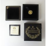 A Queen Elizabeth II Perth Mint Australian gold proof sovereign dated 2019