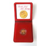 A Queen Elizabeth II proof half sovereign dated 1980