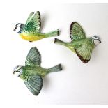 Three Beswick Blue Tit wall plaques, No.705-No.