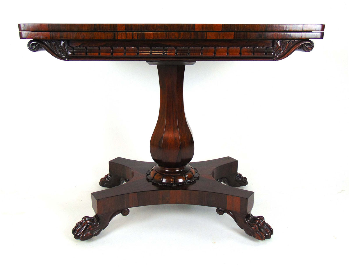 A William IV rosewood card table, - Image 2 of 5