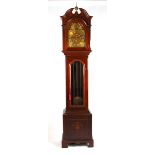 An early 20th century mahogany and marquetry long case clock,