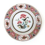 An 18th century Chinese famille rose plate,