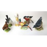 A collection of six Beswick models of birds/ducks to include a Pheasant, Nuthatch (No.