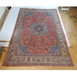 A handwoven Persian rug,