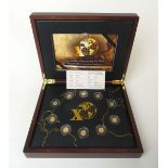 'The Worlds Greatest Explorers' coin set, the set comprising of ten 999/1000 miniature gold coins.
