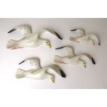 A set of four Beswick Seagull wall plaques, No.658/1-No.