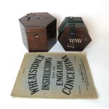 An early 20th century 48 button concertina, probably by Wheatstone & Co.