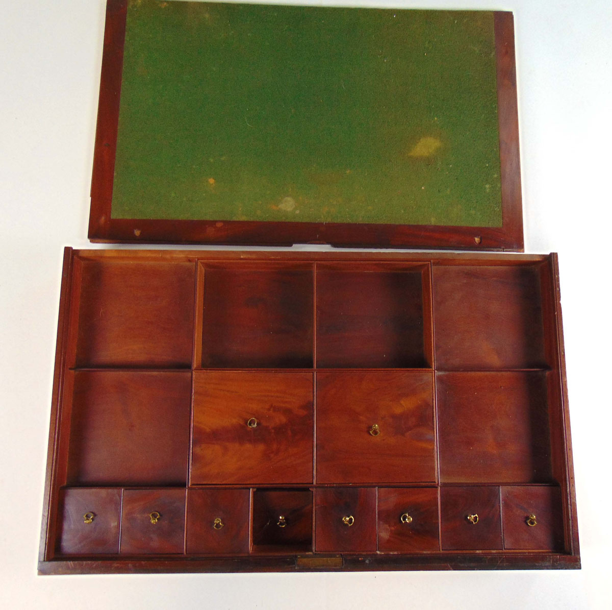 A George III mahogany dressing chest of four long drawers on ogee bracket feet, - Image 2 of 5