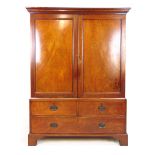 A George III mahogany linen press,